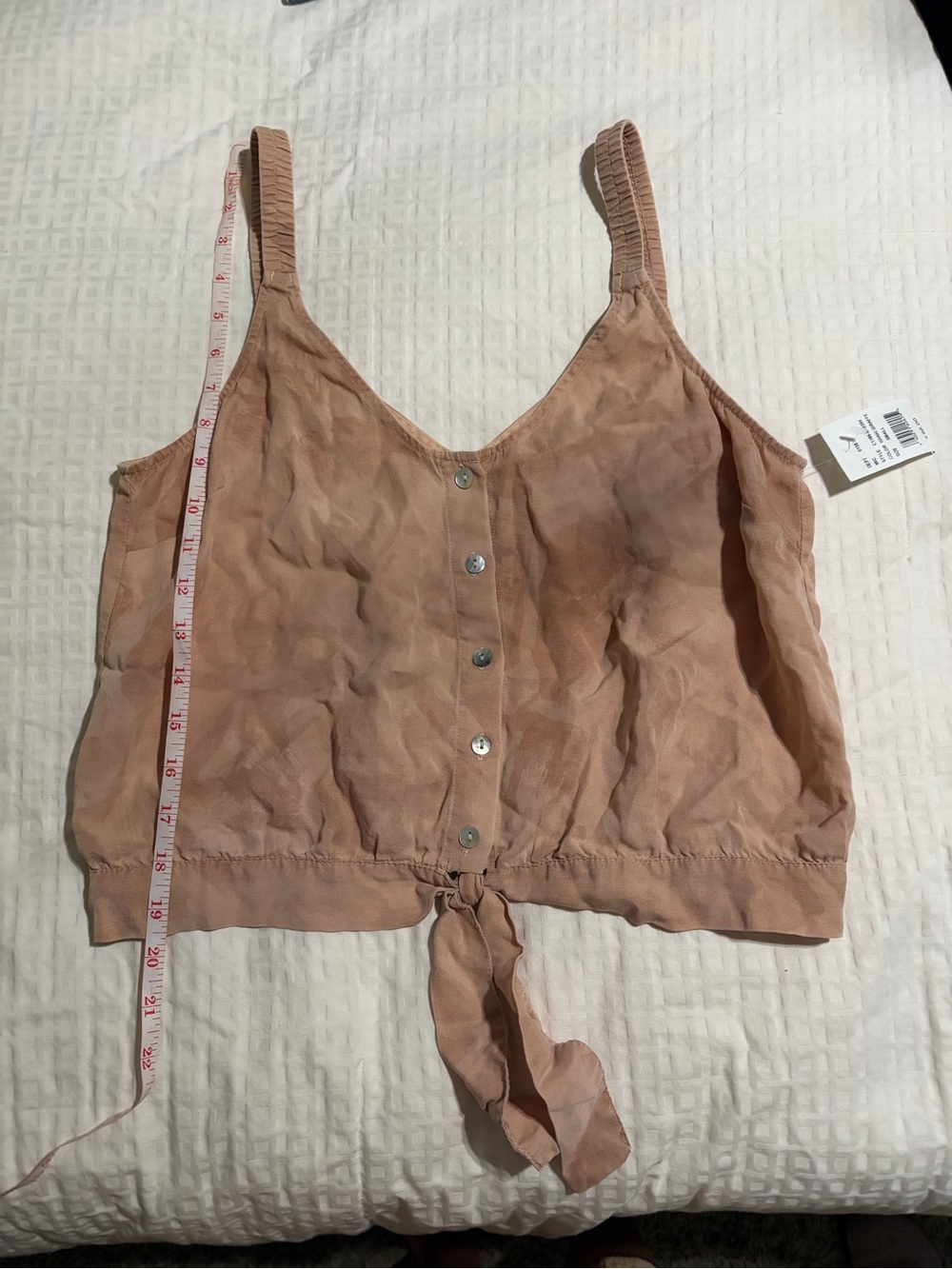 cloth & stone Blush Tie-Front Button Cami